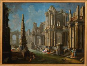 Pietro Cappelli (Roma ? - Napoli 1724) - Capriccio Architettonico